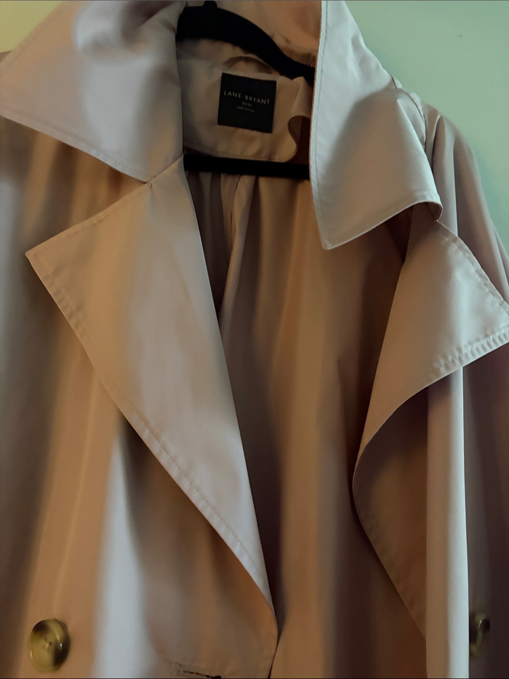 NWOT - Never Worn - Lane Bryant Blush Pink Womens Trench Coat - Picture 3 of 6